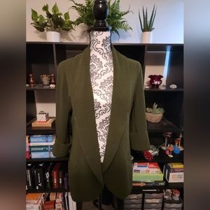 Dark green olive 3/4 sleeve blazer XL